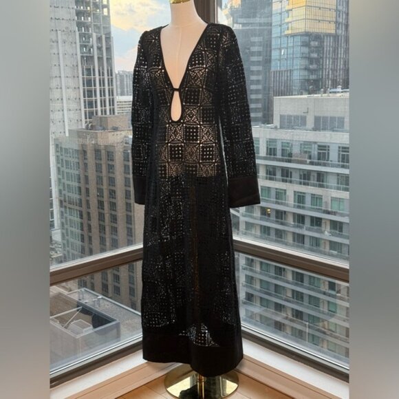 🆕 SIR THE LABEL 🧿 NWOT Rayure Long Sleeve Crochet Maxi Dress, Sz 2 US 6 - Picture 2 of 15
